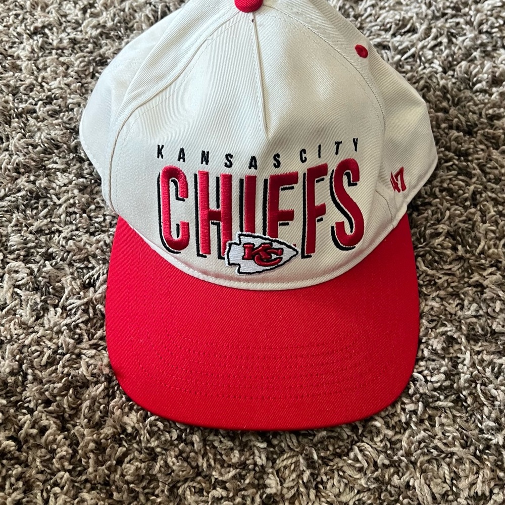 'Kansas City Chiefs Red and White Cap, 47 Brand